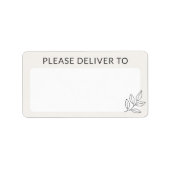 ニュートラルなミニマリスト配送先出荷 ラベル (正面)