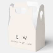 ニュートラルなモダン ミニマル モノグラム ネーム フェイバーボックス (オープン)