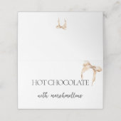 ニュートラルなリボン バフエ ラベル ベージュ ブライダル シャワー プレイスカード (外部開封)