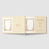 ニュートラルなルスティックボタニカルウェディング ゲストブック (全面)