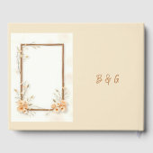 ニュートラルなルスティックボタニカルウェディング ゲストブック (裏面)