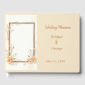 ニュートラルなルスティックボタニカルウェディング ゲストブック (正面)