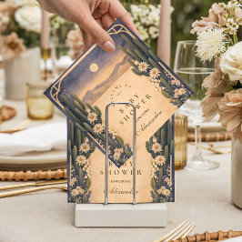 ニュートラルな南西部 カクタス ボタニカル ベイビー シャワー スタンダードカクテルナプキン