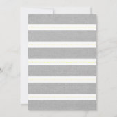 ニュートラルな性別のベイビーシャワーの招待状（イエローグレー） 招待状 (裏面)