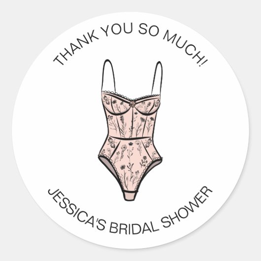 ニュートラルな手描き ネグリジェ 下着 シャワー ラウンドシール (正面)