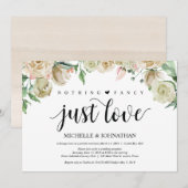 ニュートラルな春の結婚式の招待状 招待状 (正面/裏面)
