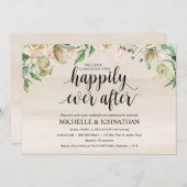 ニュートラルな春の結婚式後ブランチ招待状カード 招待状 (正面/裏面)