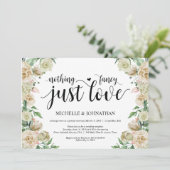 ニュートラルな春の駆け落ち式披露宴招待状カード 招待状 (スタンド正面)