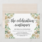 ニュートラルな春の駆け落ち式招待カード 招待状 (正面/裏面)