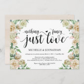 ニュートラルな春の駆け落ち式招待状カード 招待状 (正面/裏面)