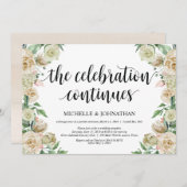 ニュートラルな春の駆け落ち披露宴招待状カード 招待状 (正面/裏面)