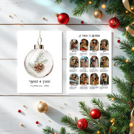 ニュートラルな水彩画の松ぼっくり 年間ベストレビュー ホリデーカード