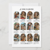 ニュートラルな水彩画の松ぼっくり 年間ベストレビュー ホリデーカード (裏面)