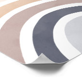 ニュートラルな水彩虹の子供部屋ポスター ポスター (角)