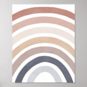 ニュートラルな水彩虹の子供部屋ポスター ポスター (正面)