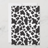 ニュートラルな牛柄ベビーシャワー招待状 招待状 (裏面)