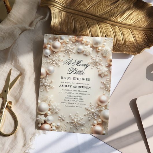 ニュートラルな 楽しい小さなベイビーシャワー 招待状
