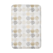 ニュートラルの抽象的な円パターン バスマット (正面縦)