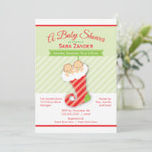 ニュートラルは|の冬のベビーシャワーの招待状を結び付けます 招待状 (スタンド正面)