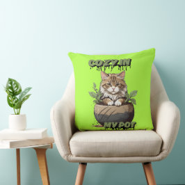 ニュートラルよくはしゃぐハズキャットポット クッション