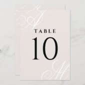 ニュートラルアイボリーベージュエレガントモノグラム表番号 (正面/裏面)