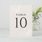 ニュートラルアイボリーベージュエレガントモノグラム表番号 (スタンド正面)