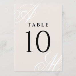 ニュートラルアイボリーベージュエレガントモノグラム表番号