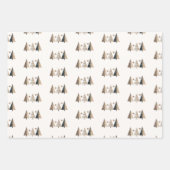 ニュートラルアフロセントリック部族クリスマスツリー ラッピングペーパーシート (正面2)