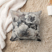 ニュートラルアンドパステルポピー花模様ズバイアヴァ クッション (ブランケット)