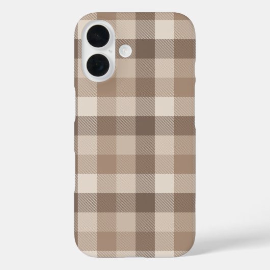 ニュートラルアースタンギンガムチェック柄 Case-Mate iPhoneケース (裏面)