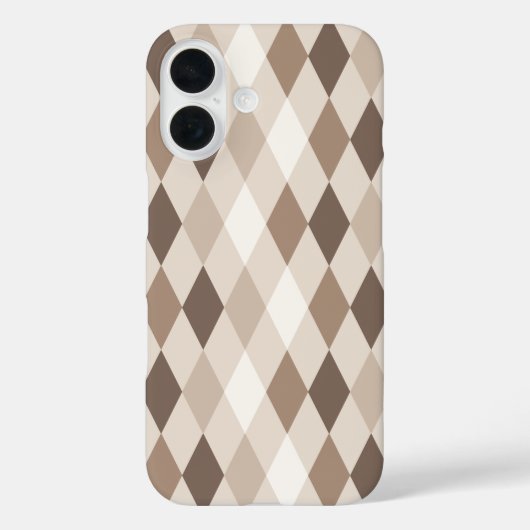ニュートラルアースタン ハーレクインダイヤモンド Case-Mate iPhoneケース (裏面)