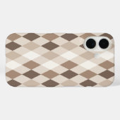 ニュートラルアースタン ハーレクインダイヤモンド Case-Mate iPhoneケース (裏面 (横))