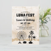 ニュートラルアースントーンミュージックフェスティバル誕生日 招待状 (スタンド正面)