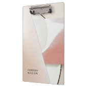 ニュートラルアースートーンモダン抽象芸術 クリップボード (左)