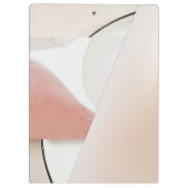 ニュートラルアースートーンモダン抽象芸術 クリップボード (裏面)