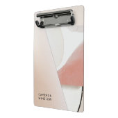 ニュートラルアースートーンモダン抽象芸術 ミニクリップボード (アングル2)