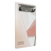 ニュートラルアースートーンモダン抽象芸術 ミニクリップボード (アングル)