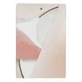 ニュートラルアースートーンモダン抽象芸術 ミニクリップボード (裏面)