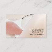 ニュートラルアースートーンモダン抽象芸術 名刺 (正面)