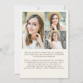 ニュートラルアーチエーシンプルト卒業写真卒業 案内状 (裏面)