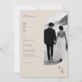 ニュートラルアーチフォト結婚式招待状テンプレート 招待状 (正面)