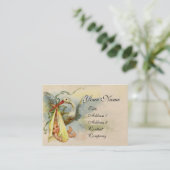 ニュートラルイエローストーク赤ちゃんシャワーパール紙 名刺 (スタンド正面)