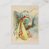 ニュートラルイエローストーク赤ちゃんシャワーパール紙 名刺 (裏面)