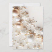 ニュートラルウィンターワンダーランド赤ちゃんシャワー 招待状 (裏面)