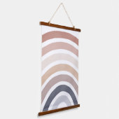 ニュートラルウォーターカラーレインボーキッズルーム 吊り下げ型タペストリー (傾斜あり)