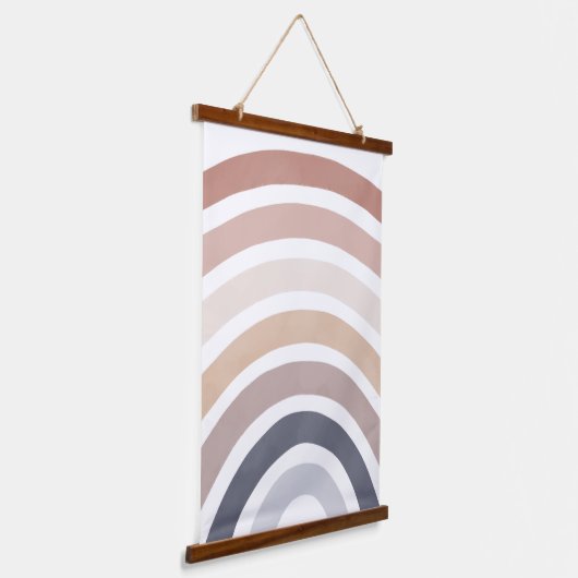 ニュートラルウォーターカラーレインボーキッズルーム 吊り下げ型タペストリー (傾斜あり)