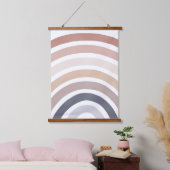 ニュートラルウォーターカラーレインボーキッズルーム 吊り下げ型タペストリー (寝室)