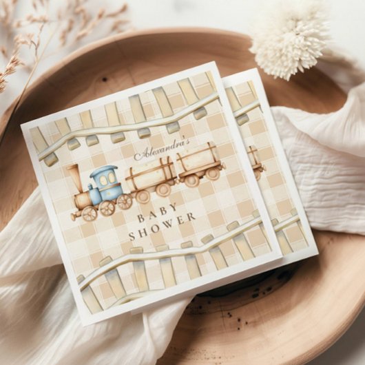 ニュートラルウォーター列車赤ちゃんシャワー スタンダードカクテルナプキン