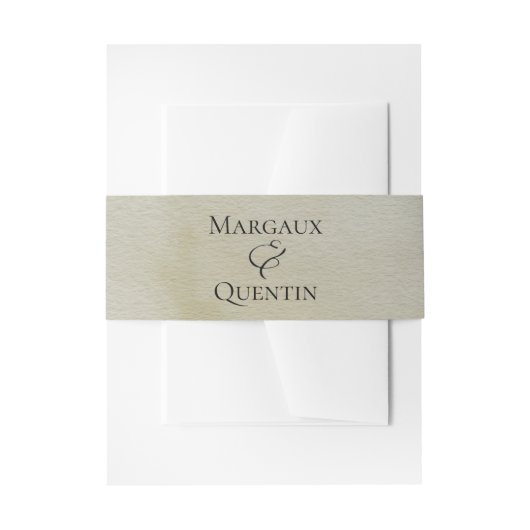 ニュートラルウォーター結婚カラー 招待状ベリーバンド (正面例)