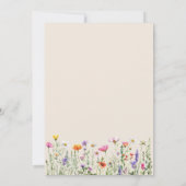 ニュートラルウォーター色の花の赤ちゃんシャワー 招待状 (裏面)